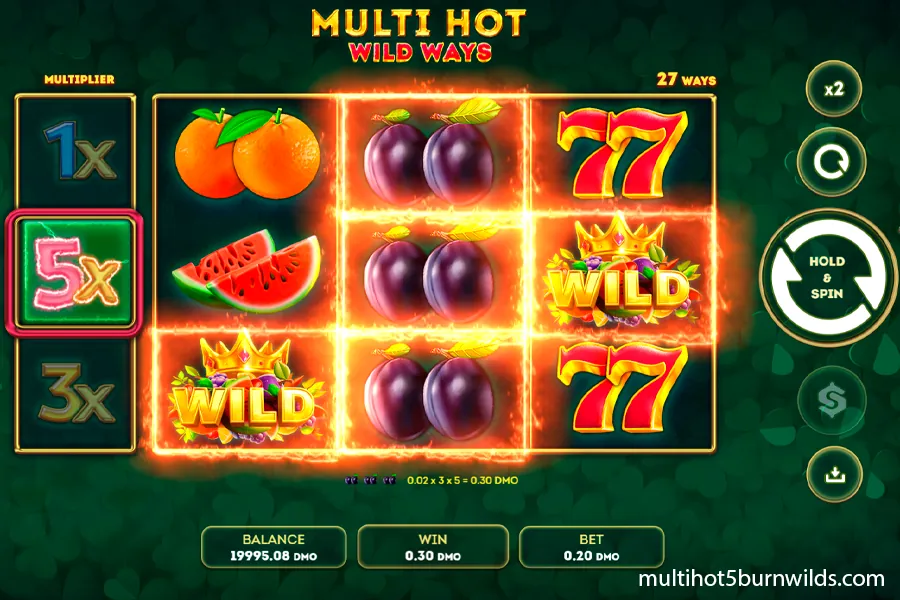 Multi Hot 5 Burn Wilds Demo Preview